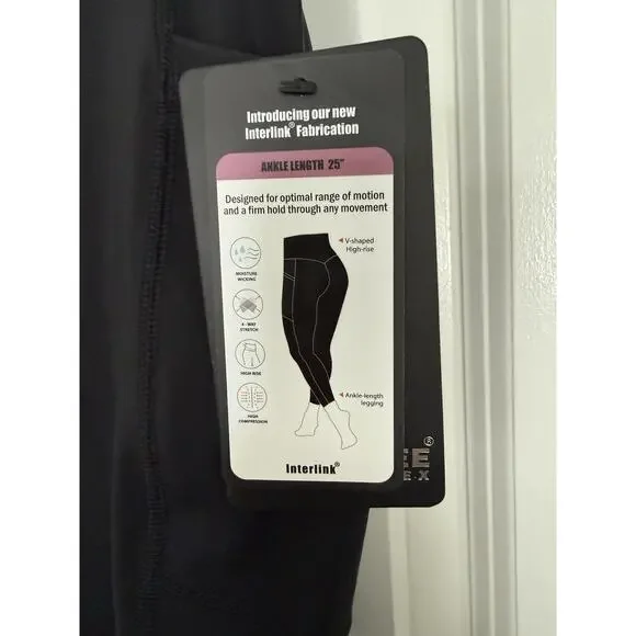 Women’s 90 Degree by Reflex Wonderlink Ankle Leggings Sz XL Black New W/Tags! - Picture 4 of 8